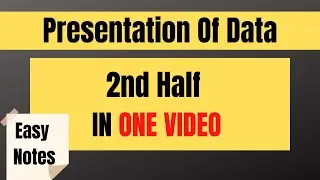 Presentation of data || Bar Charts || Statistics Chapter 2 Part 2