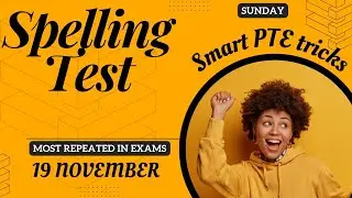 PTE Spellings Practice TEST  | spelling pte practice most repeated 2023 | pte spelling test