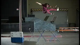 The Real Spiderman Skateboarding