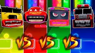 🚒 Tow truck eater vs Mcqueen eater brain vs Truck eater vs Fire truck | Tiles hop