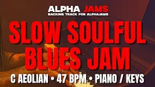 🎹 C Aeolian Slow Minor Blues Backing Track for Piano / Keys &ndash; Faded Years | 47 BPM #alphajams