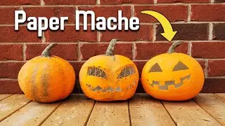 How to Make Paper Mache Pumpkins for Halloween!