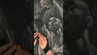 Kobe Bryant Spirit Woodcut Print | Handmade Tribute to an Idol | Mamba Mentality Art