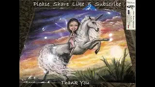 White unicorn sunset