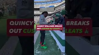 @thequincywilliams_ lowkey has the craziest cleat rotation this season 🔥🎄 📹 @nyjets