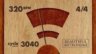 320 BPM 4/4 Wood Metronome HD