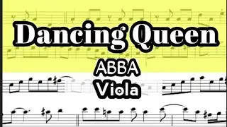 Dancing Queen Viola Sheet Music Backing Track Play Along Partitura