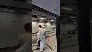 Train Door and Platform Screen Doors being operated manually