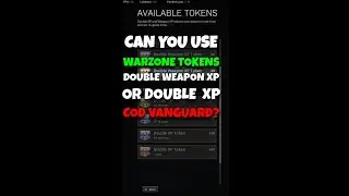 Do Warzone Double XP Tokens work for Vanguard?