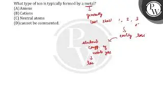 What type of ion is typically formed by a metal?....