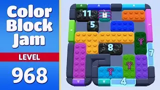 Color Block Jam Level 968 (969) | Every Puzzle Solved! 🎯