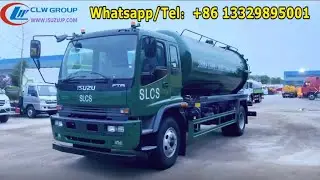 Japanese ISUZU FTR 10-12cbm sewage disposal tanker sewer cleaner truck
