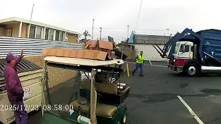 ASMR Happy Holidays CR&R Front Load Trash Trucker Memo Greets Tech Jaime Westminster California