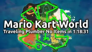 Mario Kart World - Traveling Plumber (All Tracks Connected) No Item No COM in 1:18:31