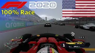 F1 2020 - Seb's Final Ferrari Season #19: 100% Race USA | PS5