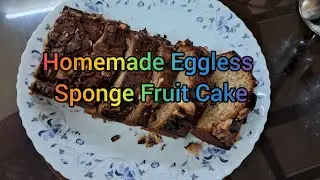 Homemade eggless sponge Fruit Cake @lifewith_mylens@79