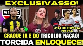 TARDE AGITADA NO S&Atilde;O PAULO! TORCIDA VAI A LOUCURA / ACABOU DE ANUNCIAR DIRETO DO CT DA BARRA FUNDA!
