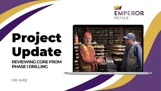 CEO John Florek and Exploration Geologist John McKenzie review core from the Duquesne West Project
