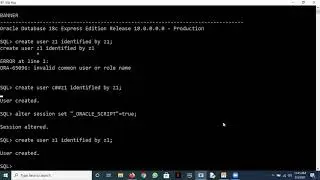 Creating a user in Oracle 12C and later and PRIVILEGES IN SQL