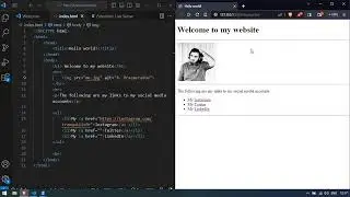 Image element in html and making a simple business card