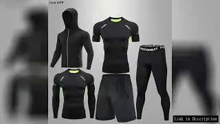 Men's Sports Suit Gym Fitness Compression Sportswear Set Running Jogging Sport Wear Clothes Exercise