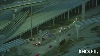 Raw Video: Construction worker dies after falling off Beltway 8 overpass near Highway 288
