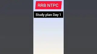 💥day 1 study plan #rrb #rrb_ntpc #rrbpreparation #trendingshorts
