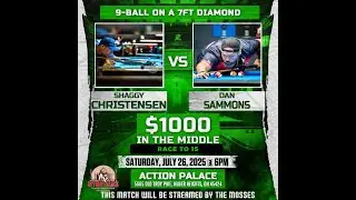 Shaggy Christensen vs Dan Sammons - 9-Ball 7/26/25 NO SOUND
