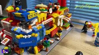 Mini Street View Building Block toy, Fast food restaurant, like real store.迷你街景组装玩具, 快餐店，和真的很相像!