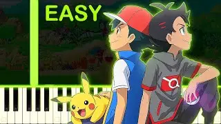 POKEMON ULTIMATE JOURNEYS THEME - EASY Piano Tutorial