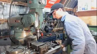 Machining a brake pedal box for my dune buggy with Excello mill