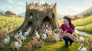 Harvesting Thousands Of Baby Rabbits In The Haunted Forest & Goes Market to Sell,How to trap rabbit