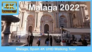 M&aacute;laga, Costa del Sol, Spain 🇪🇸 in Winter - 4K Walking Tour Dec.2022