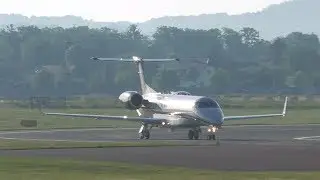 Air Hamburg Embraer Legacy 650 takeoff at Graz Airport | D-ASAP