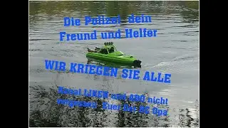 Frank der China Jetboot raser auf dem Abtskücher Teich