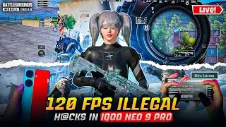 🔴120 FPS TEST IN IQOO NEO 9 PRO🔥 RUSH GAMPLAY WITH LIVE FPS METER #iqooneo9pro #120fps #bgmi