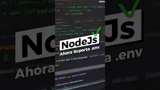 NODEJS ya soprta .ENV files 🎉. #nodejs #programacion #dev #softwareengineer #developers #env