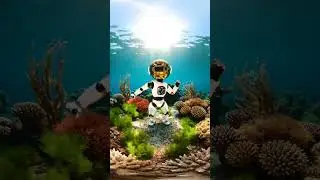 AI Adorable Robot Dancing Underwater #ai #robot #dance #robotdance #shorts #shortsvideo #aiart #fun