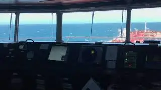 navigation bridge of a suezmax tanker