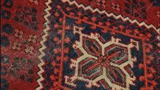 Semi Antique Heath Red/Blue Rug, 7'0 x 9'11