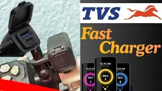 TVS Genuine Fast Charger install RR310 | TVS Mobile charger installation guide & Review