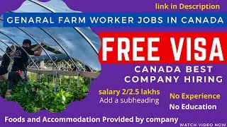 General farm worker Jobs in Canada Various locations