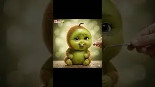 fruit baby eating kiwi fruit #aivideo #aivideogenerator #asmr #fruitbaby #eating