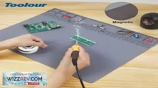 Toolour Heat Resistant Silicone Soldering Mat Magnetic Electronic Repair Work Mat