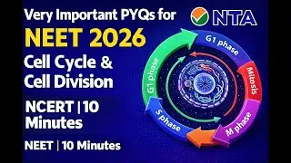 ✨ NEET 2026 Very Important PYQs 🧬 | Cell Cycle & Cell Division 🔄 | NCERT 📘 | 10 Min Revision ⏱️