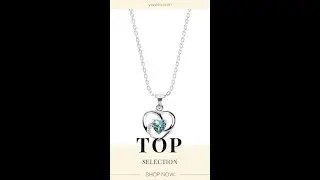 Clara 925 Sterling Silver Heart Pendant Chain Necklace | Rhodium Plated, Swiss Zirconia | Gift fo...