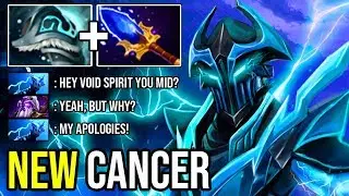 NEW 7.23 CANCER HERO to Counter MID Void Spirit - Max Static Link Razor Scepter Build DotA 2