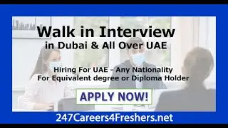 Get Daily Latest Walk-in Interview in Abu Dhabi Today & Tomorrow