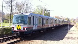 RET Metro Sneltram type T aankomst Graskruid Rotterdam naar Schiedam Centrum