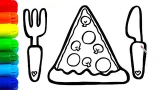 How To Draw a Pizza 🍕 Drawing | Pizza Slice Drawing | Pizza Slice Drawing For Kids